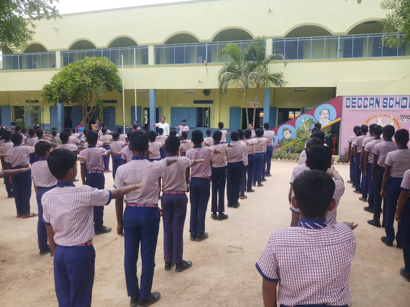 School assembly at Deccan Matriculation School