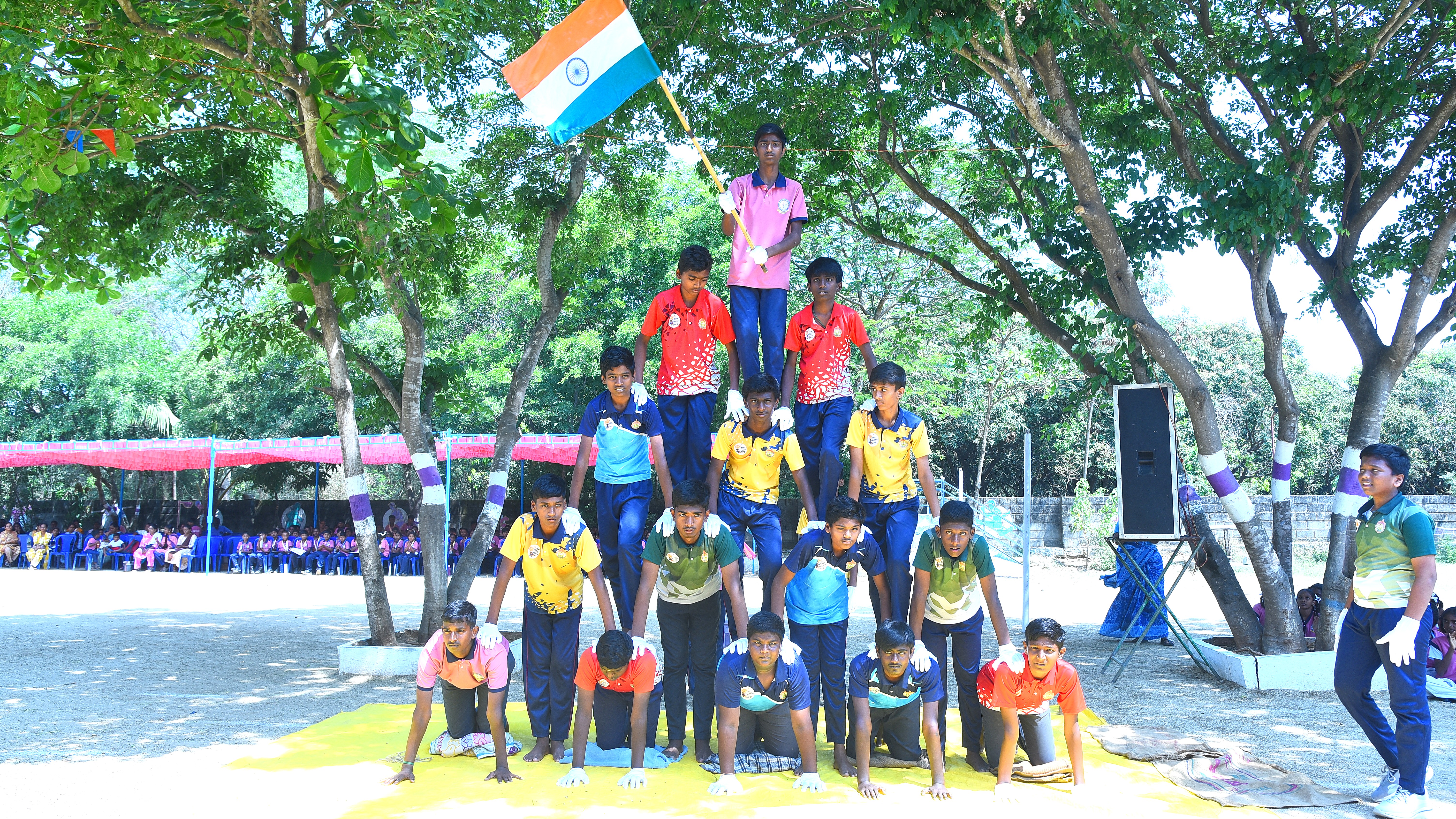 School assembly at Deccan Matriculation School
